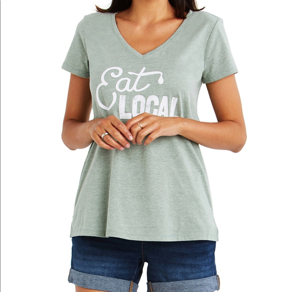 EAT LOCAL Motherhood Maternity Shirt